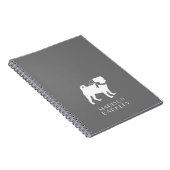 Pug Hond Puppy Notitieboek (Rechterzijde)