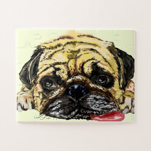 Pug Hond Puzzle Legpuzzel (Horizontaal)