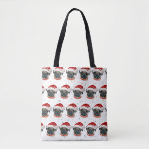 Pug Hond Ras Kerst Sterren Tote Bag