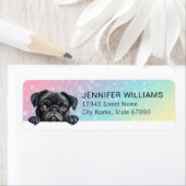 Pug Hond Retouradreslabels Etiket (Insitu)