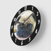 Pug hond ronde klok (Hoek)