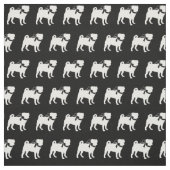 Pug Hond Silhouet Huisdier Stof (Swatch)