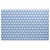 Pug Hond Silhouet Lichtblauw Stof (Fat Quarter)