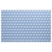Pug Hond Silhouet Lichtblauw Stof (Fat Quarter)