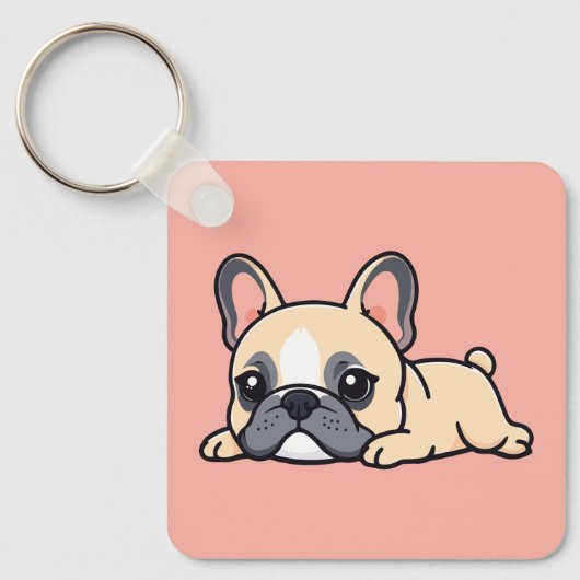 Pug hond sleutelhanger (Voorkant)