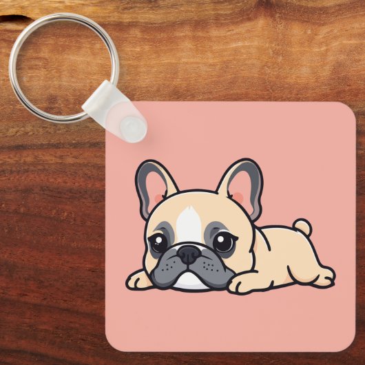 Pug hond sleutelhanger (Voorkant)