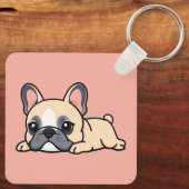 Pug hond sleutelhanger (Achterkant)