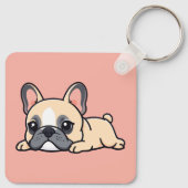 Pug hond sleutelhanger (Achterkant)