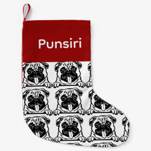 Pug hond sokken Gepersonaliseerd hond Sokken - Put Kleine Kerstsok