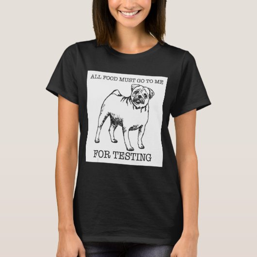Pug hond t-shirt (Voorkant)
