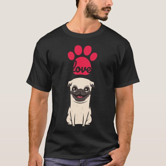 Pug Hond T-shirt (Voorkant)