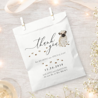 Pug hond Trouw Bedankt Bedankzakje