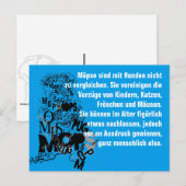 Pug-hond uitnodigingen (Voorkant / Achterkant)