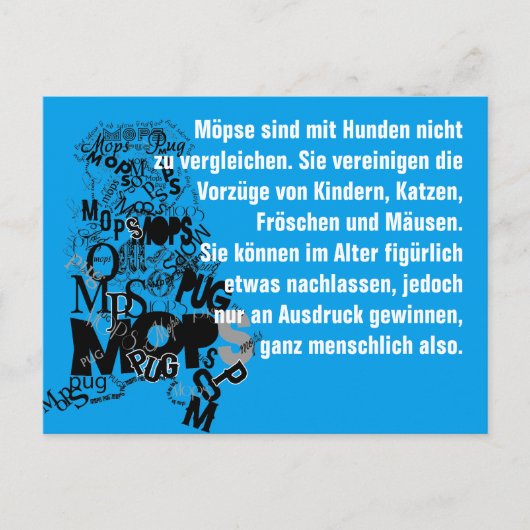 Pug-hond uitnodigingen (Voorkant)