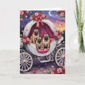 Pug Hond Valentijnsdag Kaart (Voorkant)