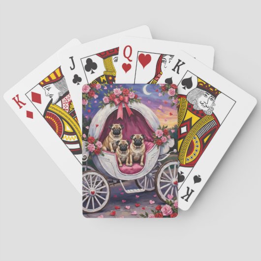 Pug Hond Valentijnsdag Pokerkaarten (Achterkant)