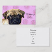 Pug hond visitekaartje (Voorkant / Achterkant)