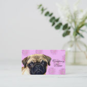 Pug hond visitekaartje (Staand voorkant)