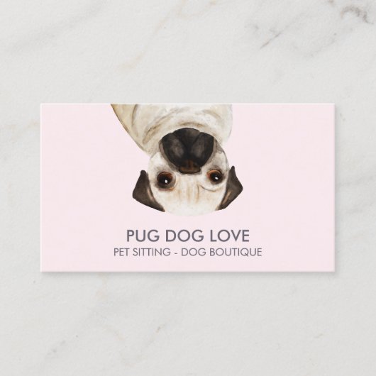 Pug Hond Visitekaartje (Voorkant)