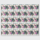 PUG Hond Vrolijk Kerstfeest Cadeaupapier (Vlak)