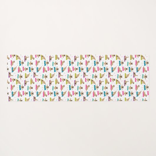 Pug hond Yoga Mat (Achterkant (horizontaal))