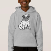 Pug hond zonnebril eigenzinnige grillige (Voorkant)