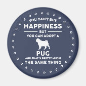 Pug-hondadoptie geluk magneet (Voorkant)
