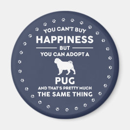 Pug-hondadoptie geluk magneet