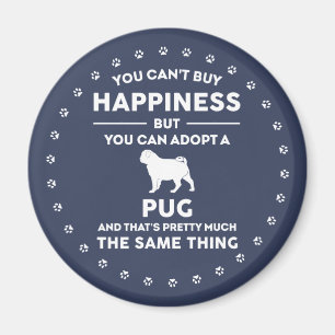 Pug-hondadoptie geluk magneet