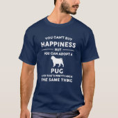 Pug-hondadoptie geluk t-shirt (Voorkant)