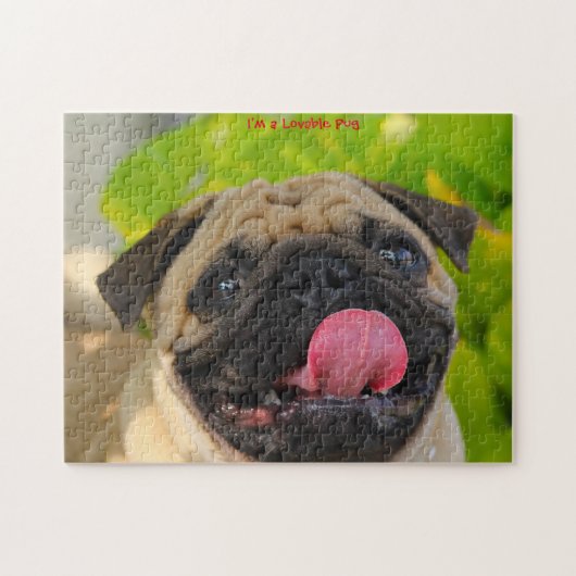 Pug Honden. Legpuzzel (Horizontaal)
