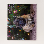 Pug honden. legpuzzel (Verticaal)