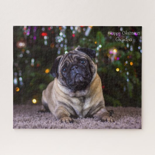 Pug honden. legpuzzel (Horizontaal)