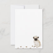 Pug-hondenbruiloft reactie RSVP kaartje (Achterkant)