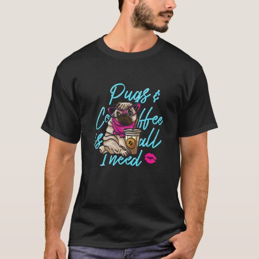 Pug Hondenkop 2 T-shirt (Voorkant)