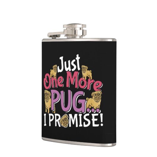 Pug Hondenliefhebber - Nog één belofte Heupfles (Links)