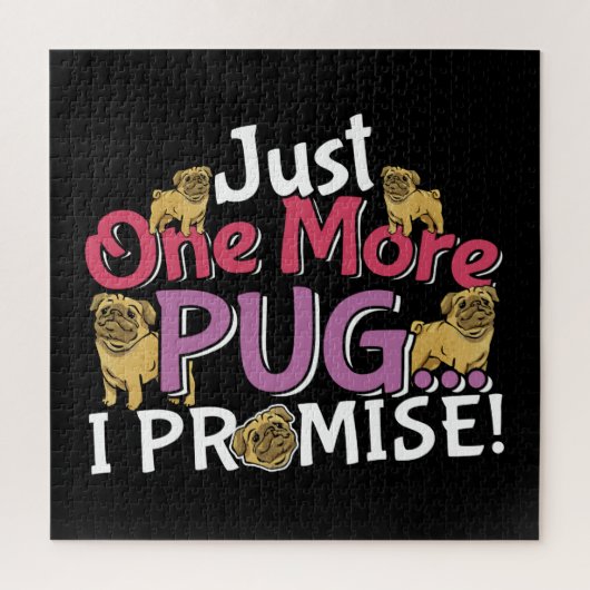Pug Hondenliefhebber - Nog één belofte Legpuzzel (Verticaal)