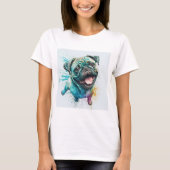 Pug hondenliefhebber T-shirt hond mamma T-shirt (Voorkant)