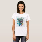 Pug hondenliefhebber T-shirt hond mamma T-shirt (Voorkant volledig)