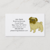 Pug-hondenpension Visitekaartje (Voorkant)