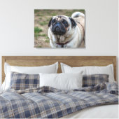 Pug hondenportret canvas print (Insitu (Slaapkamer))