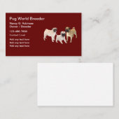 Pug Hondenras Fokker Visitekaartjes (Voorkant / Achterkant)