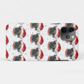 Pug Hondenras Kerst Sterren Case-Mate iPhone Case (Achterkant (horizontaal))