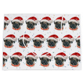 Pug Hondenras Kerststerren Groot Cadeauzakje (Voorkant)