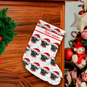 Pug Hondenras Kerststerren Kleine Kerstsok