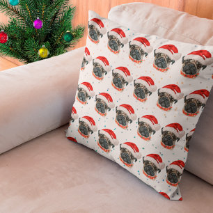 Pug Hondenras Kerststerren Kussen