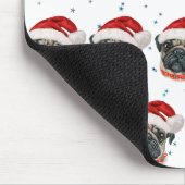 Pug Hondenras Kerststerren Muismat (Hoek)