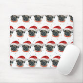 Pug Hondenras Kerststerren Muismat (Met muis)