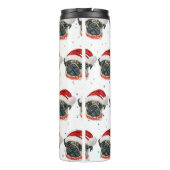 Pug Hondenras Kerststerren Thermosbeker (Achterkant)