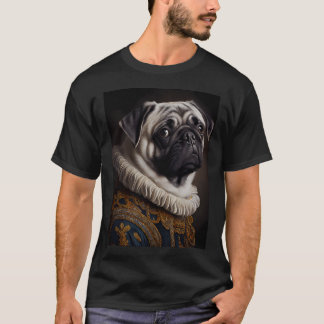 Pug-hondenras Portret Royal Renaissance Dieren Pa T-shirt